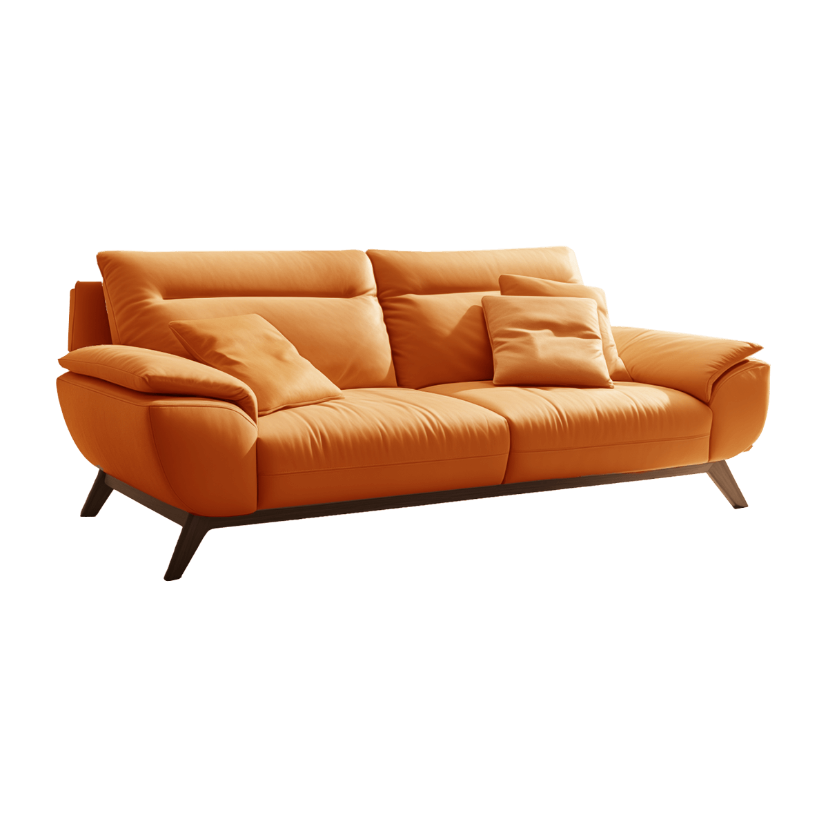 Leather Sofa with Tufted Back - Image 2