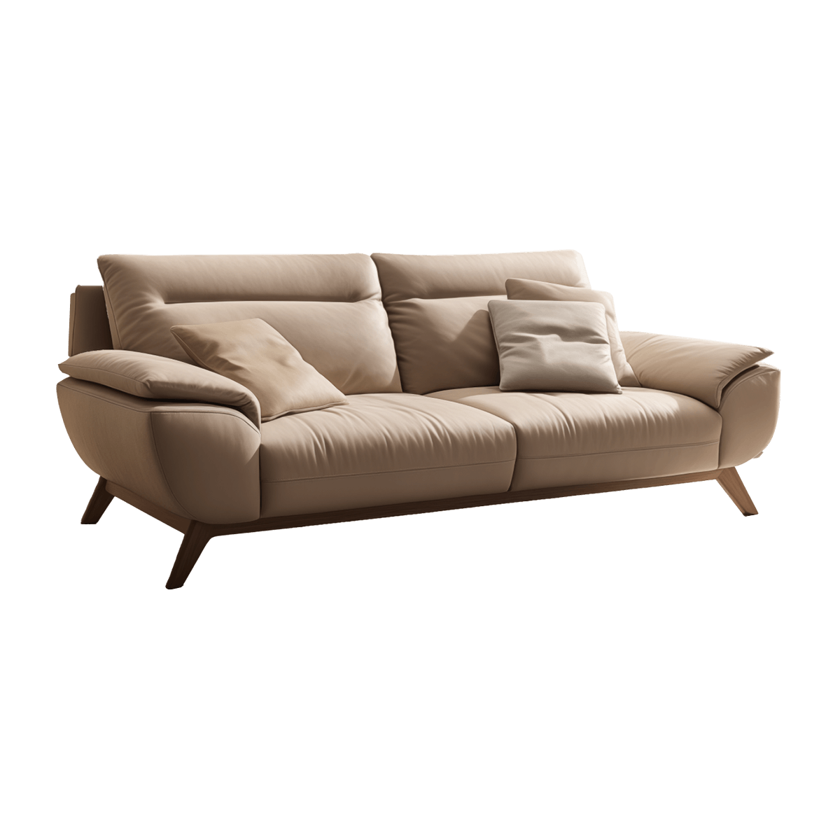 Leather Sofa with Tufted Back - Image 3